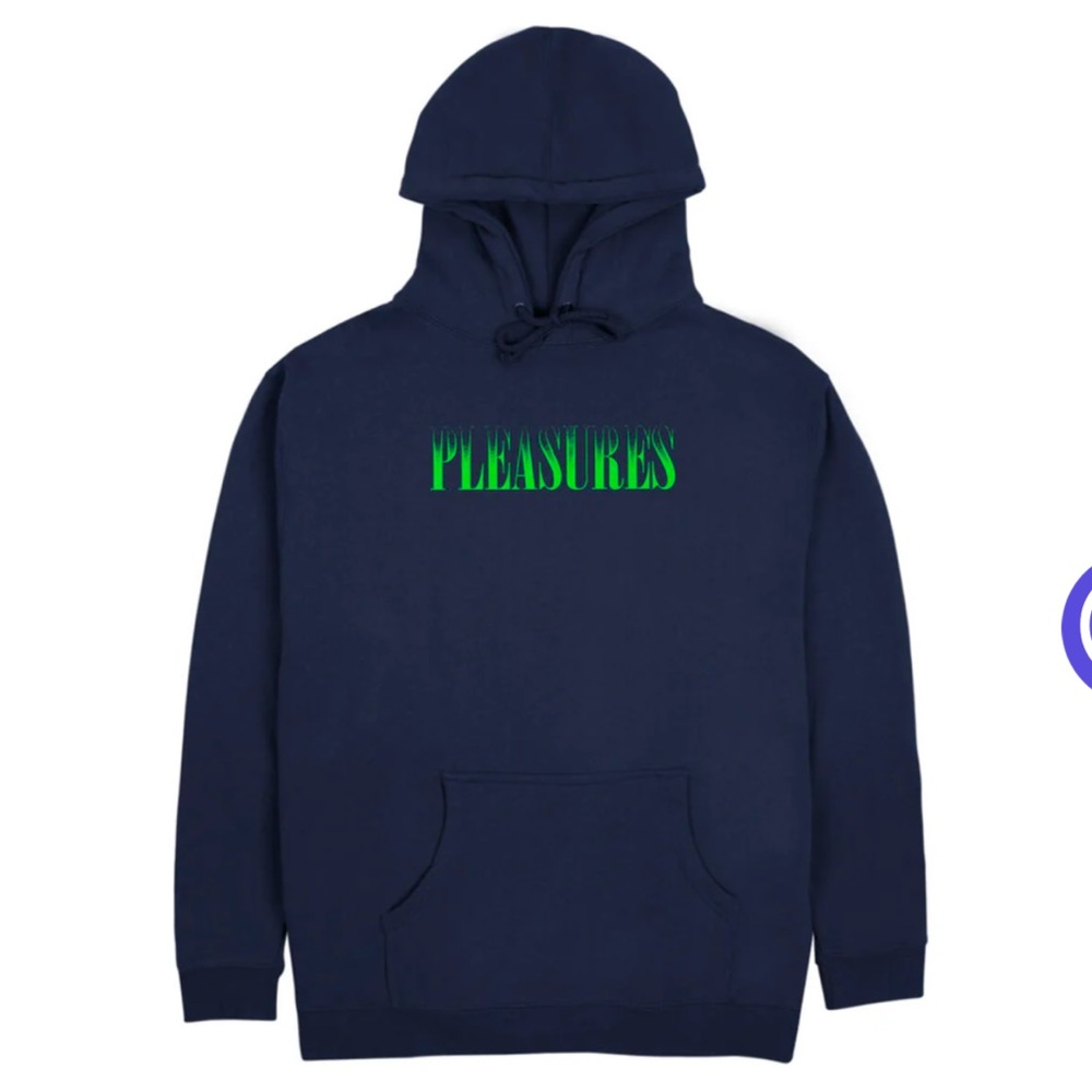 Pleasures Crumble Hoodie Navy